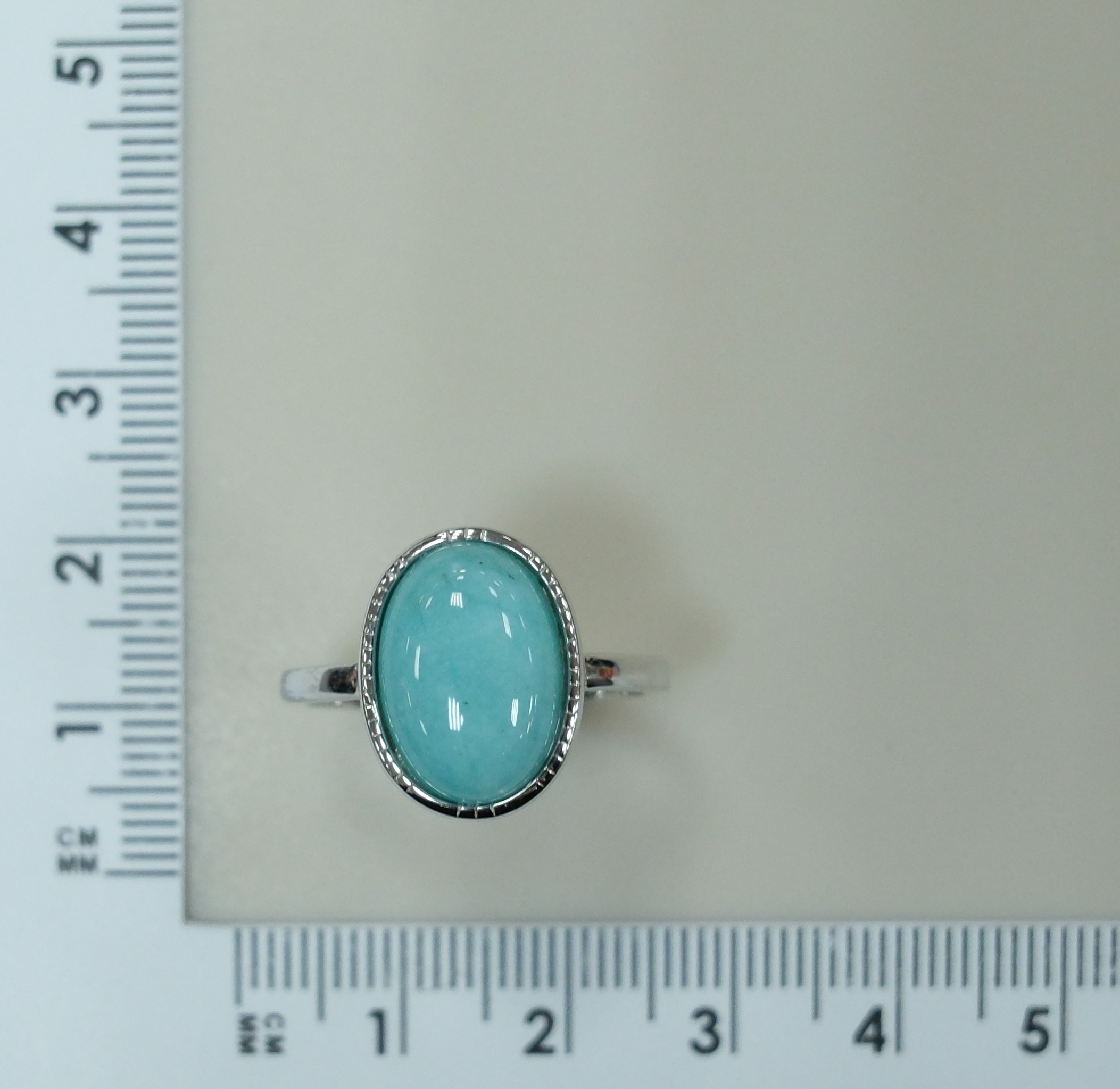 Серебряное кольцо с амазонитом